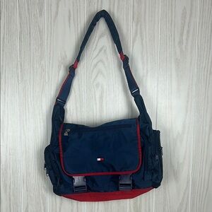 Tommy Hilfiger Navy and Red Duffel Bag